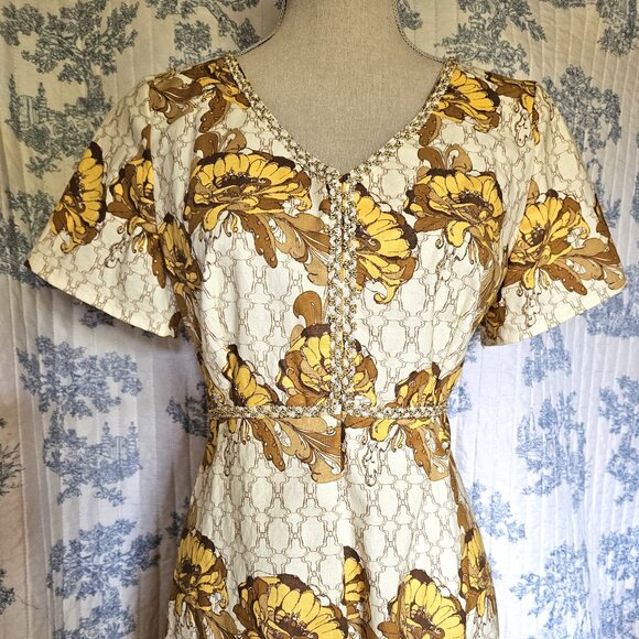 Size M Short Sleeve Knee Length Dress Cotton NEW - Picture 5 of 9